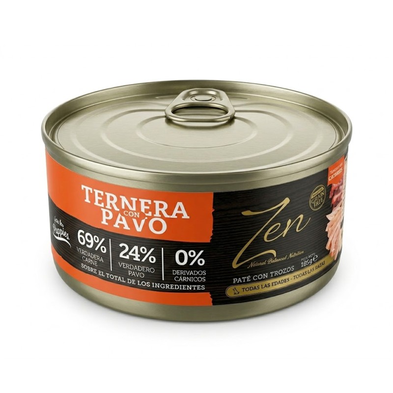 ZEN PATÉ 185G TERNERA PAVO imagen 1