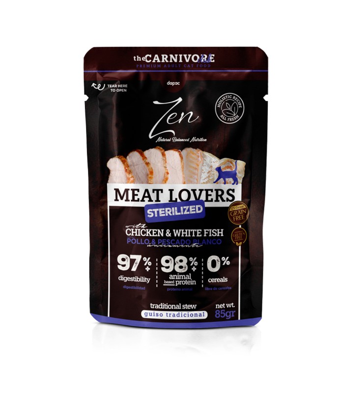 POUCHES ZEN CAT PESCADO BLANCO PAVO imagen 1