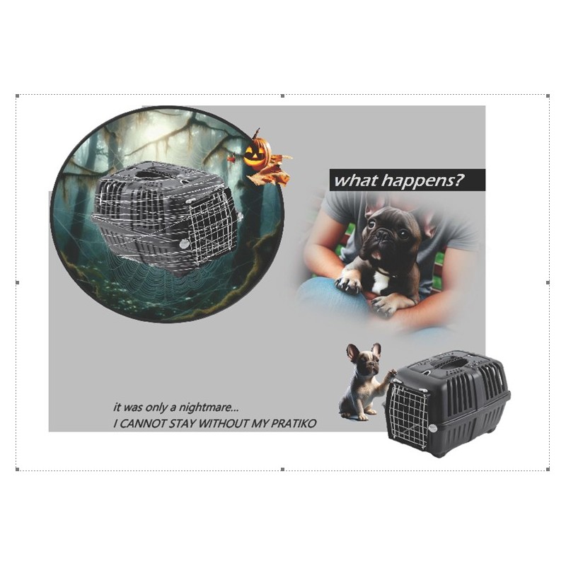 TRANSPORTÍN PRATIKO RECICLADO NEGRO 48x31.5x33 imagen 1