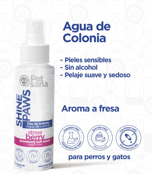 SHINE PAWS COLONIA STRAWBERRY 100ML imagen 2