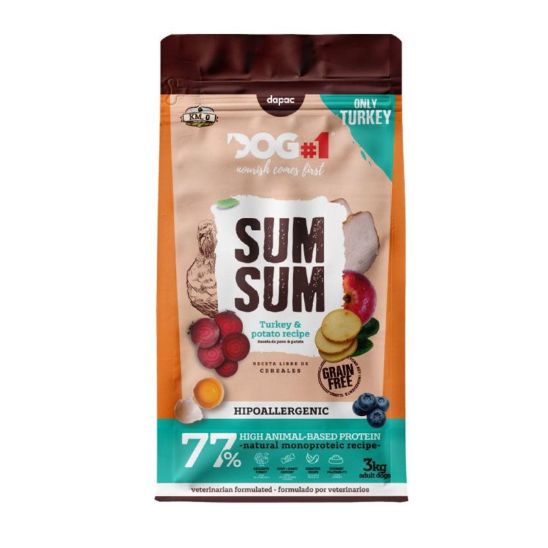 SUM SUM PAVO PATATA GRAIN FREE 3KG imagen 1