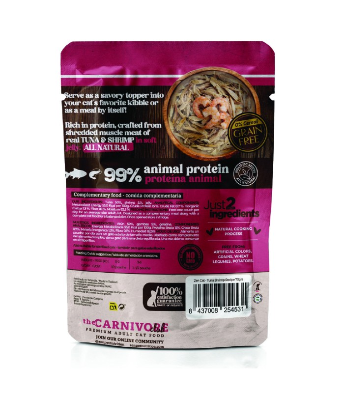 POUCHES TENDER ZEN ATÚN Y GAMBAS imagen 2