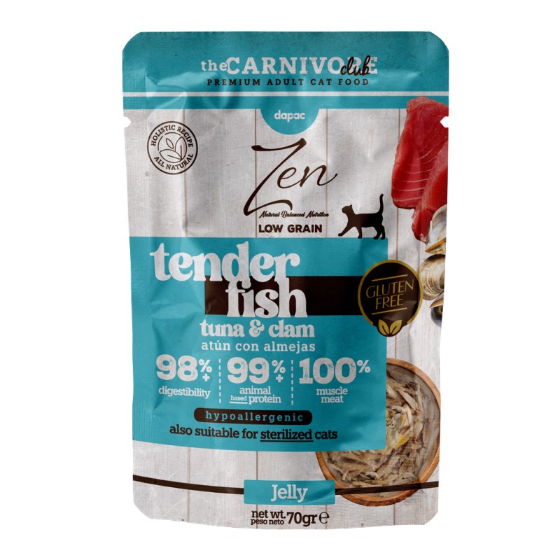 ZEN TENDER LOW GRAIN ATÚN ALMEJA 70GR imagen 1