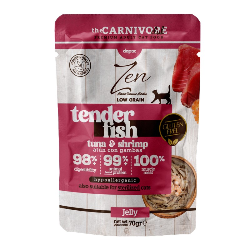 ZEN TENDER LOW GRAIN ATÚN GAMBAS 70GR imagen 1