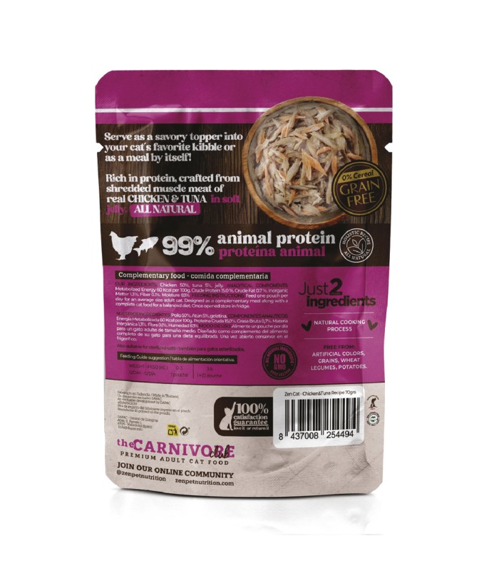 POUCHES TENDER ZEN POLLO Y ATÚN imagen 2